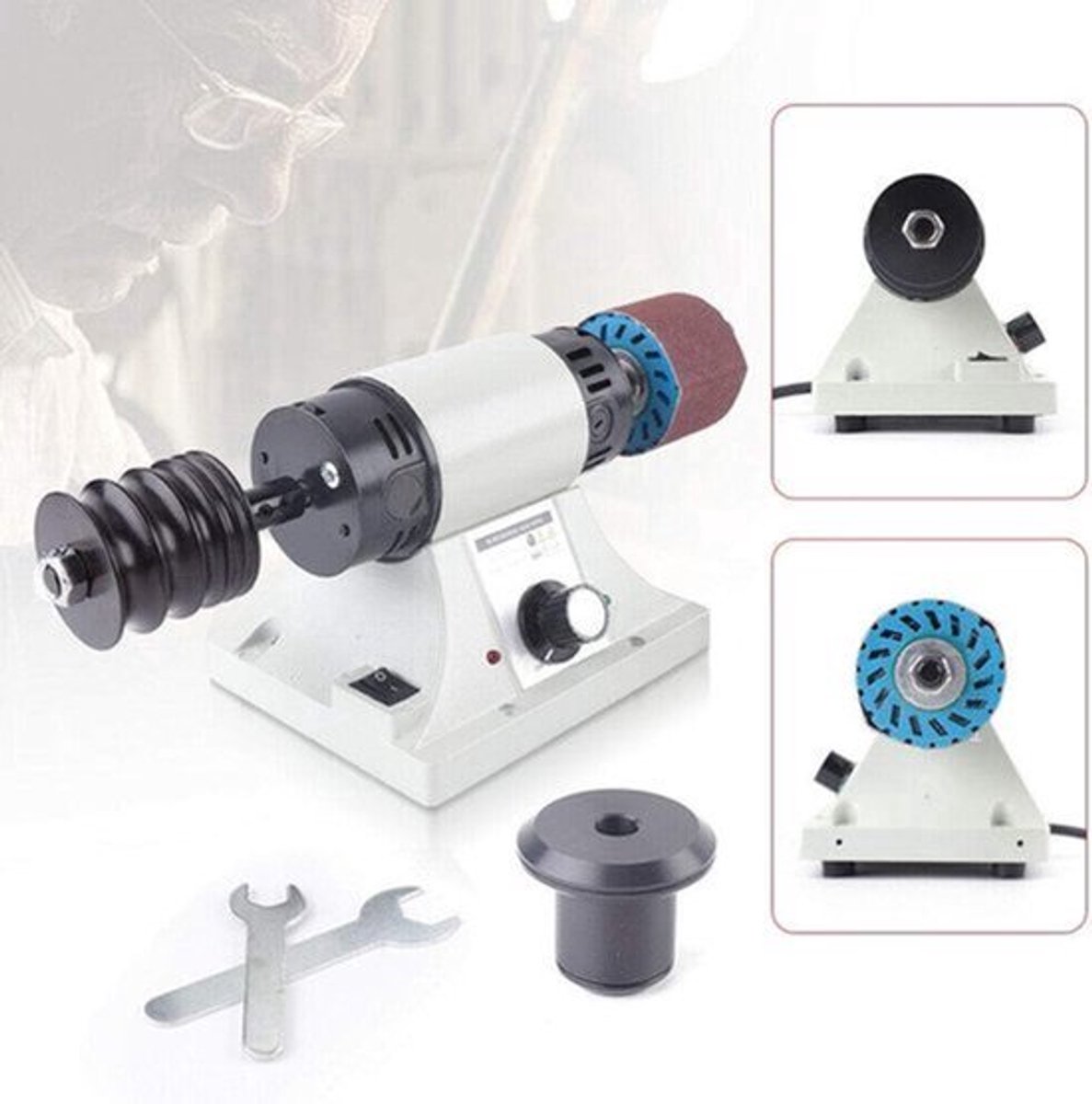 Leder Polijstmachine - 350W - 0-8000 RPM - Voor Plantaardig Leder - Compact - Professioneel Gebruik