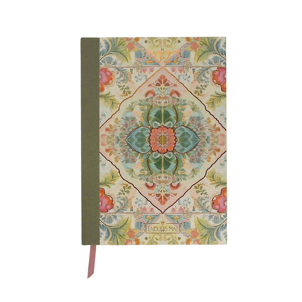 Endless Mae - Petal Poetry - Lifeplanner - 2027 - Groen - Bloem