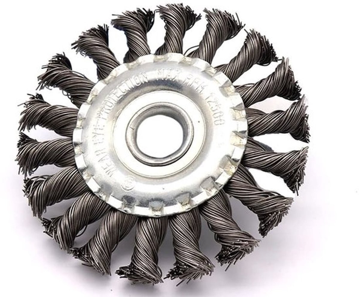 Coarse Wire Steel Borstel voor Hoekslijper - 125mm x 22mm, Roestverwijderaar, Schuurwiel, Accessoire voor Metalen Bewerking