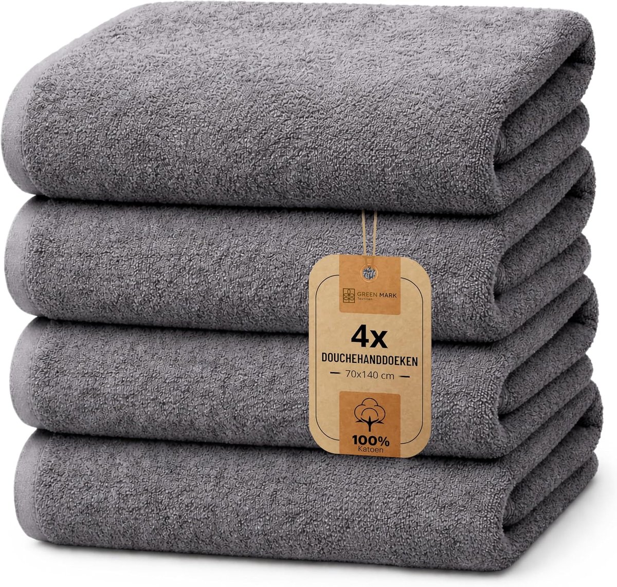 Vloerkleed - Set van 4 - 70 x 140 cm - 100% katoen - Machinewasbaar - Absorberend
