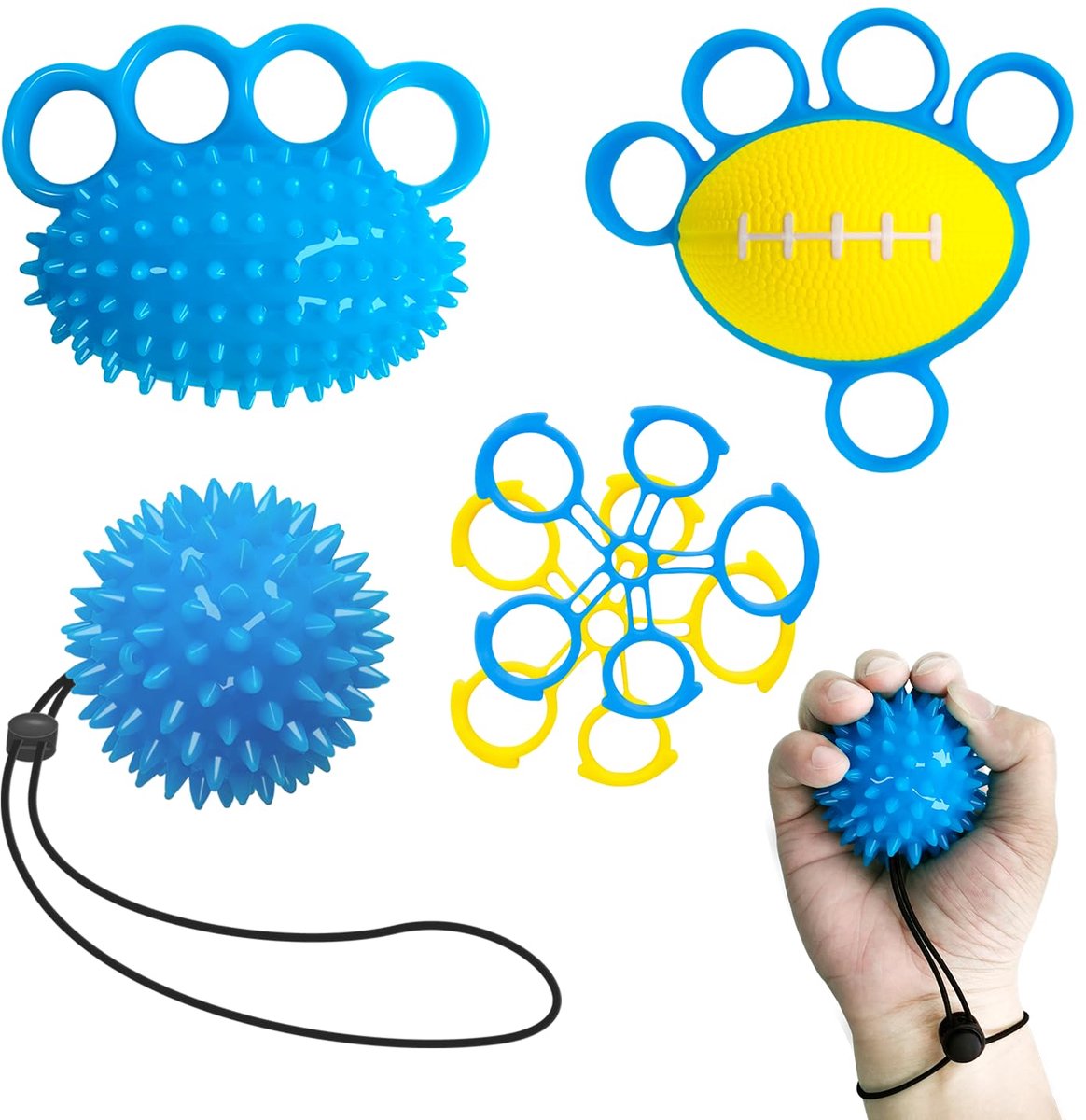 Handtrainer - Zachte Egelbal - voor Hand- en Vingertraining, Massage en Stressvermindering