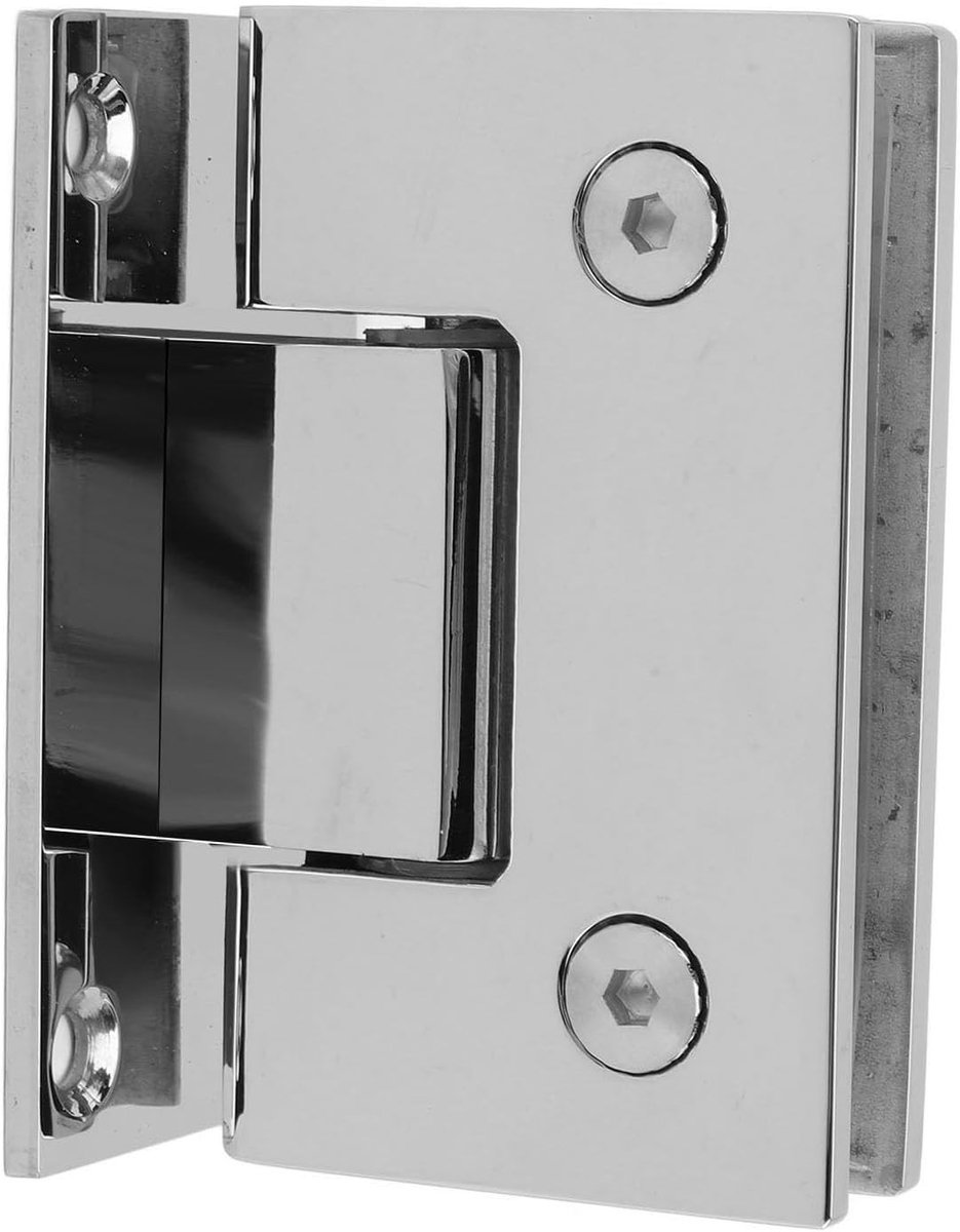 RVS Scharnier voor Douchedeur, 2 Stuks 90 Graden Klem voor 8-12mm Gehard Glas, Geschikt voor Frameless Douchedeuren en Badkamers