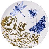 Heinen Delfts Blauw - Wandbord Insecten - Insecten met vleugels - Keramiek - 42 cm