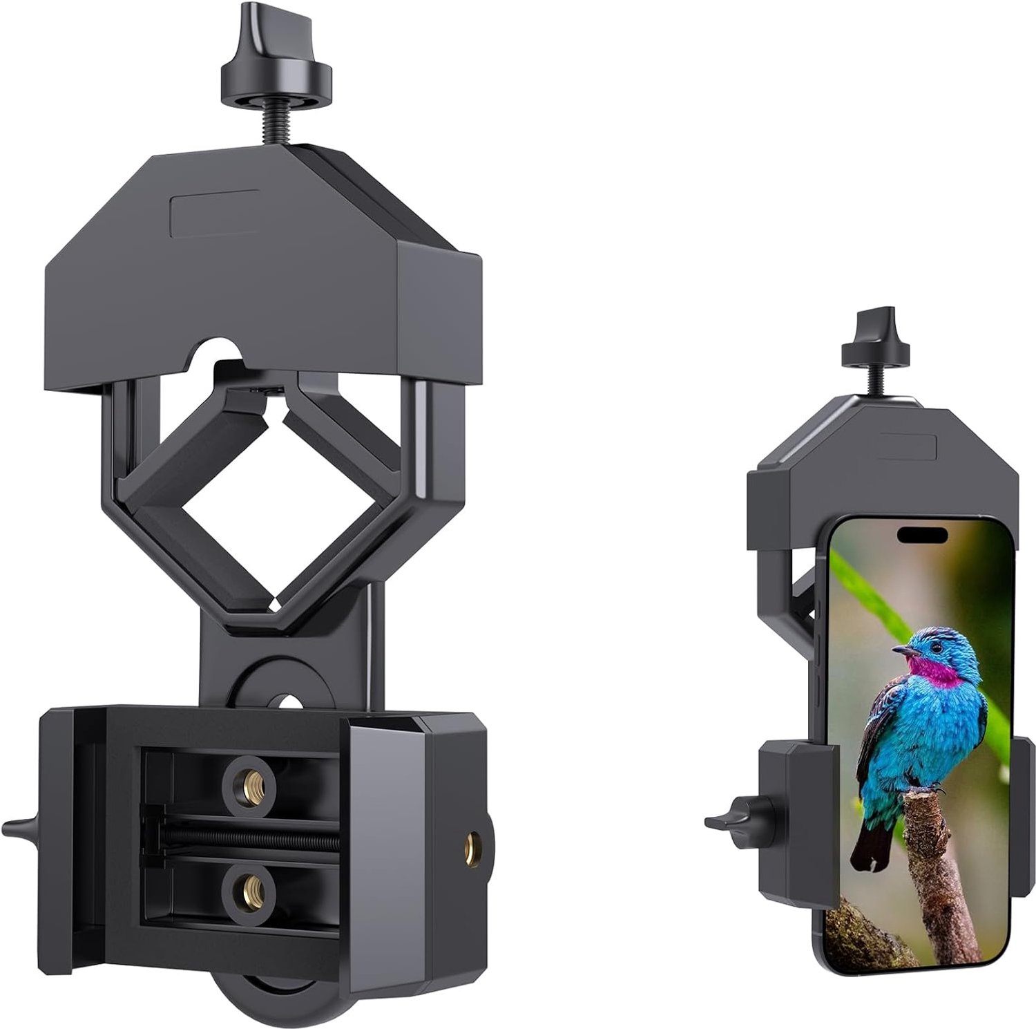 Mobiele telefoonhouder, compatibel met verrekijkers, monoculaire scopen, telescopen en microscopen, geschikt voor bijna alle smartphones