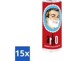 15 x Arko - Scheerzeep - Verzorgt en Beschermt de Huid - 75 ml - Voordeelverpakking - 15 stuks