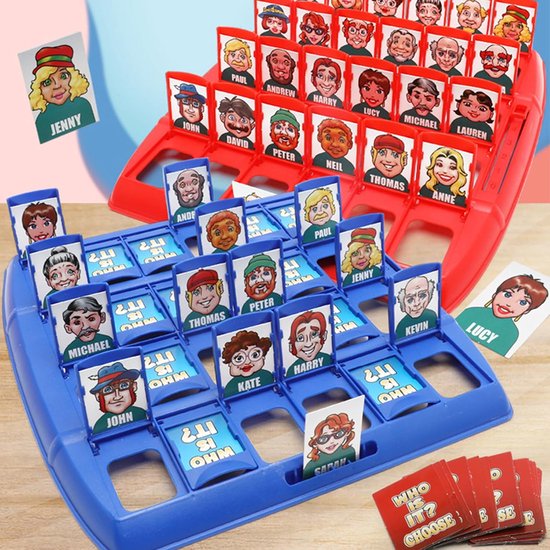 96 Stuks Wie is het Fun Bordspel Wie ben ik Klassiek bordspel Speelgoedspel voor kinderen voor familie- en feestplezier (kleur) — afbeelding 3