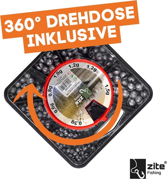 Merkloos Loodhagel Assortiment 120g - Vislood Set in Dispenser — afbeelding 5