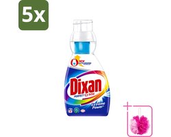 5 x Dixan Perfect Dose - Vlekkenkampioen - Extreme Power - Witte, Gekleurde & Zwarte Was - 26 Wasbeurten - Bulkverpakking - Wasmiddel - Douchemop - Vlekkenverwijdering