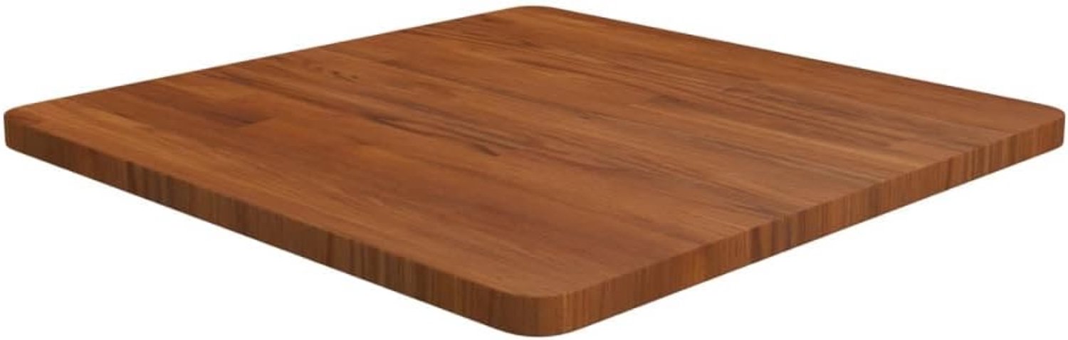 Vervangingsplaat voor tafel, vervangend tafelblad, eettafelblad, houten tafelblad, geschikt voor restaurant, eetkamer, hotel, café, vierkant, donkerbruin, 60 x 60 x 2,5 cm, eiken