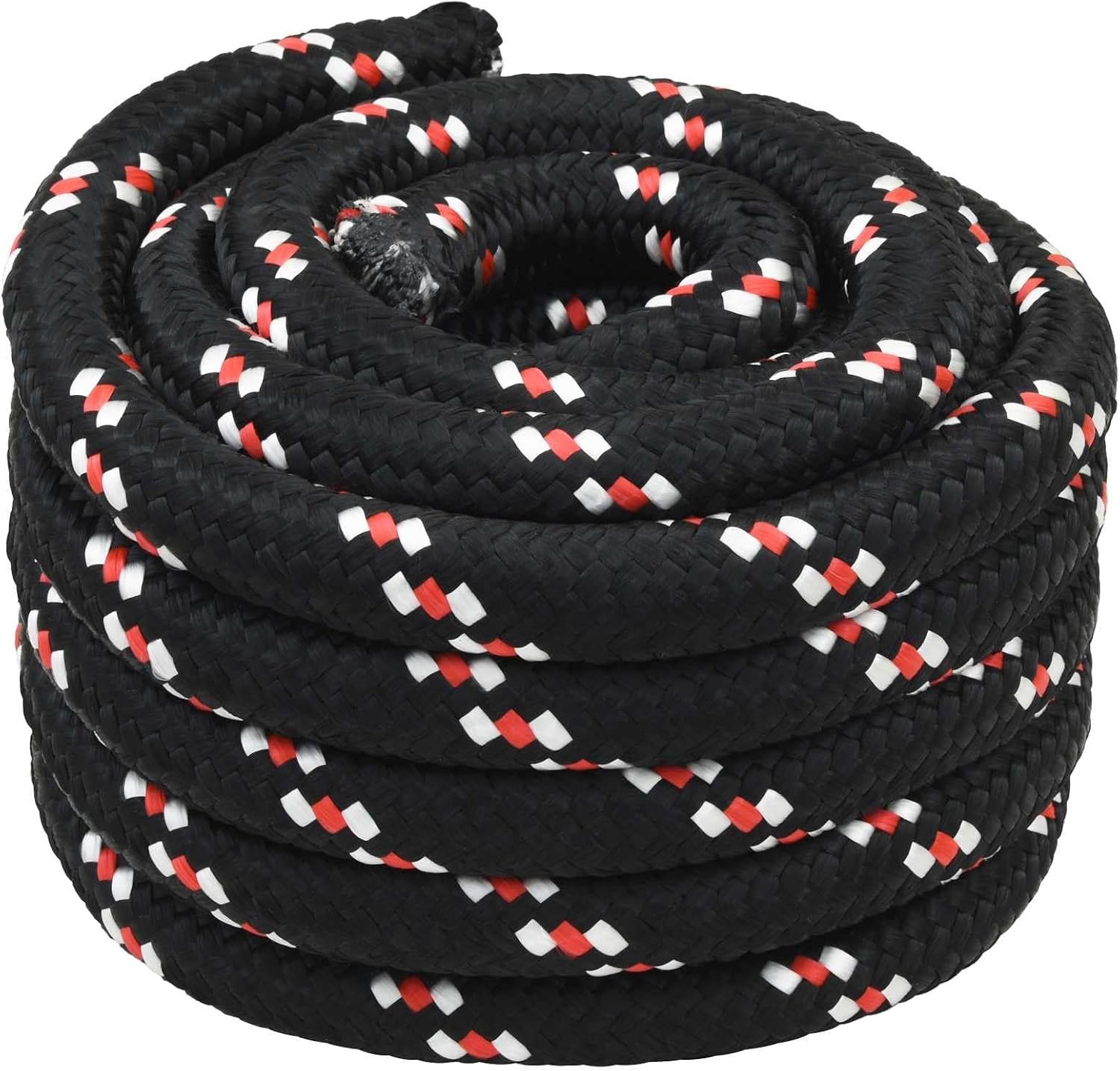 Touw 10 m/PP aanslaglijnen & lijn, zwart/rood