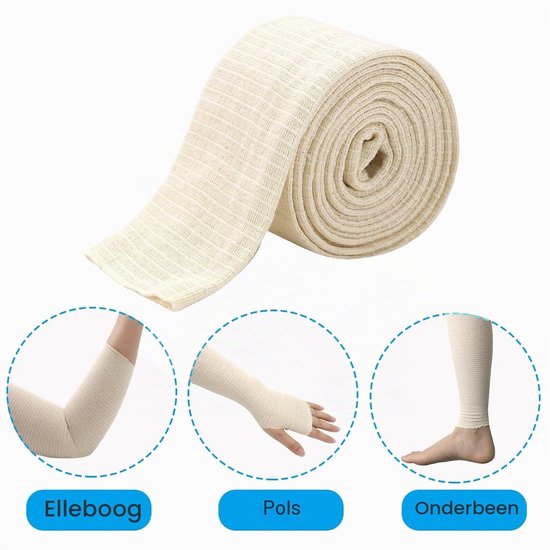 Ondersteunende Elastische Bandage voor Sport, Wasbaar en Herbruikbaar, Ideaal voor Grote Knieën en Middelgrote Thighs, Katoen en Spandex, Wit — afbeelding 2