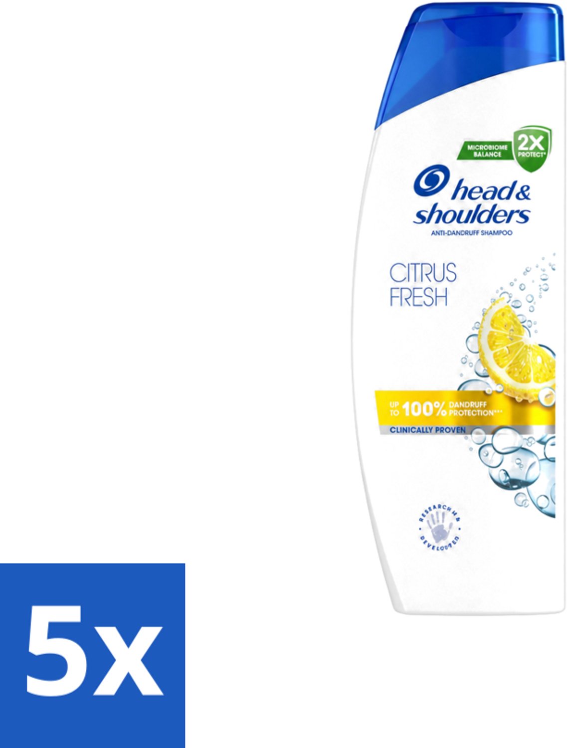 5 x Head & Shoulders - Shampoo - Citrus Fresh - 250ml - Voordeelverpakking - 5 stuks