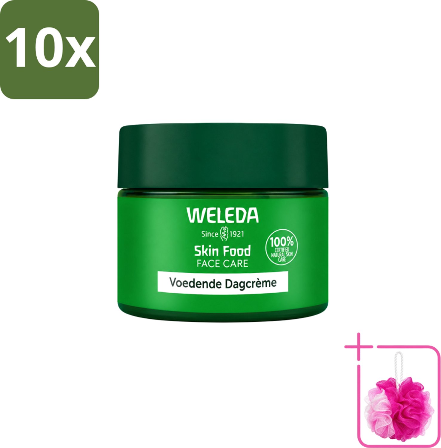 10 x WELEDA - Dagcrème Skin Food - Voedend - 40 ml - Bulkverpakking - Huidverzorging - Douchemop - Voedende crème