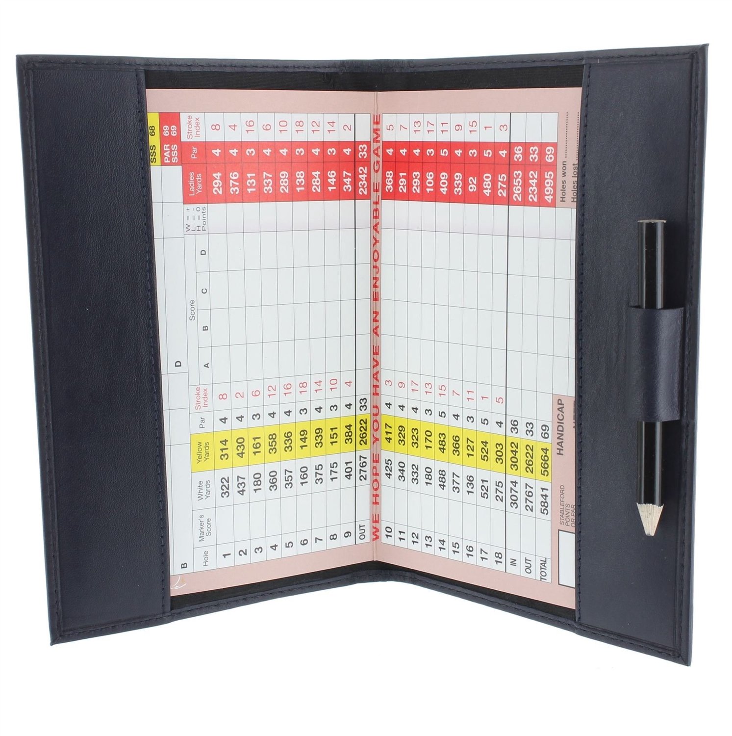 Grote Leren Scorekaart Houder voor Golf met Stijlvol Ontwerp