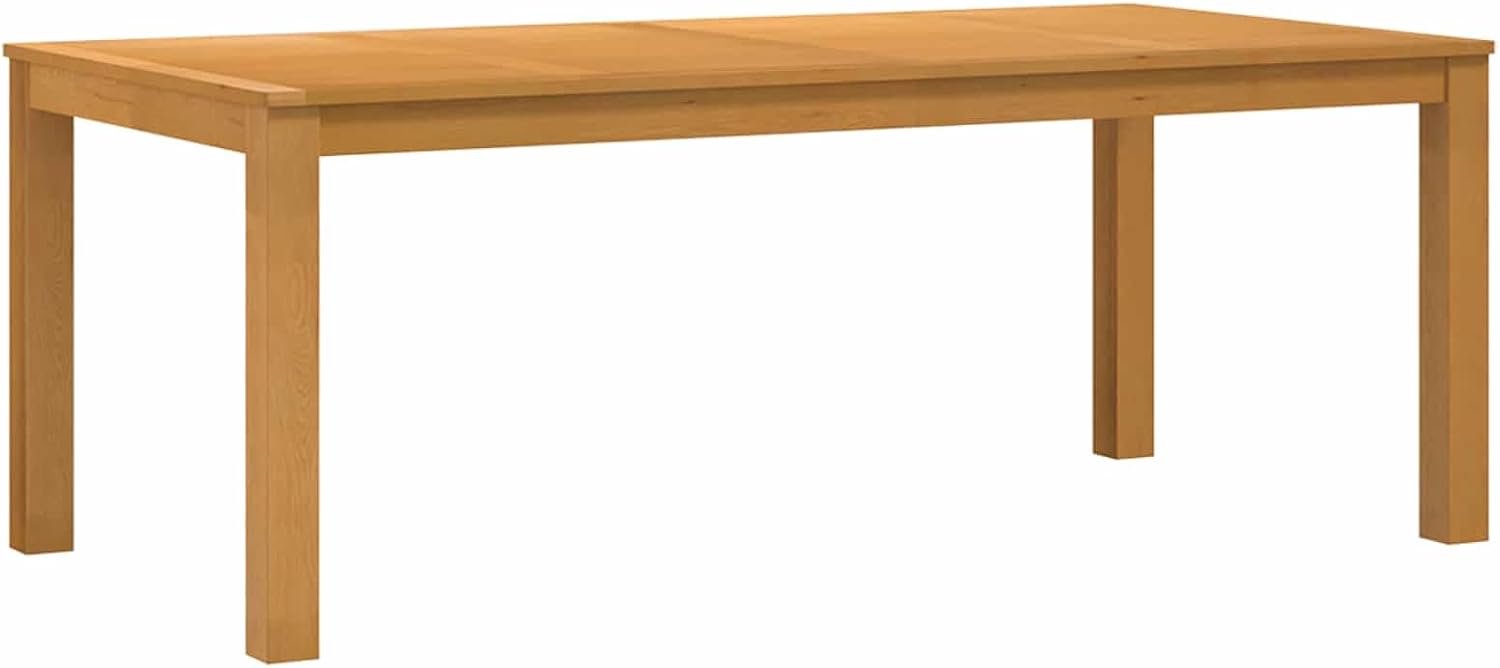 Eettafel 200 x 100 x 75 cm massief hout eiken natuur rechthoekig