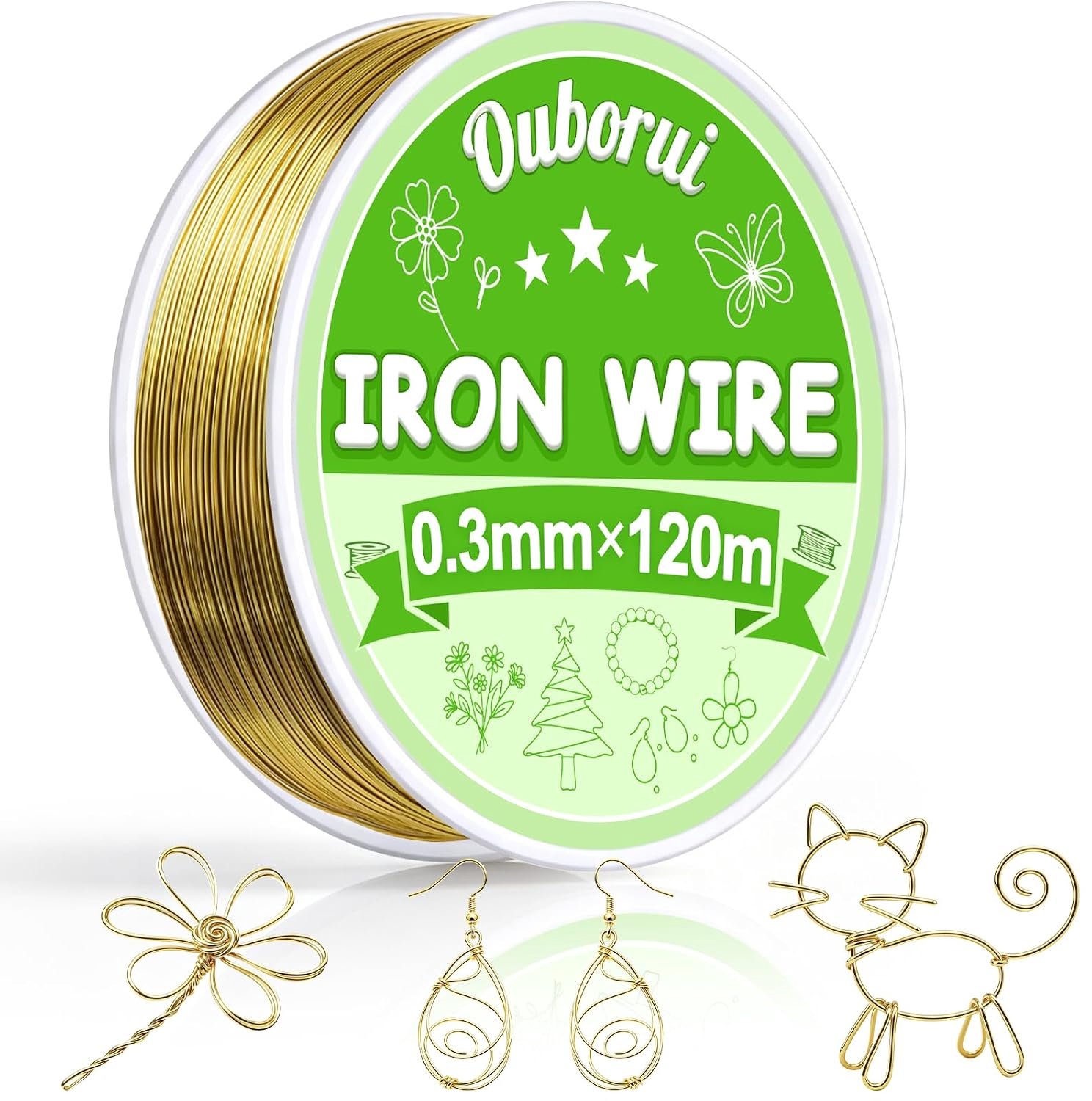Knutseldraad 0,3 mm x 120 m - goud - wikkeldraad - perfect voor creatieve projecten - Homevero