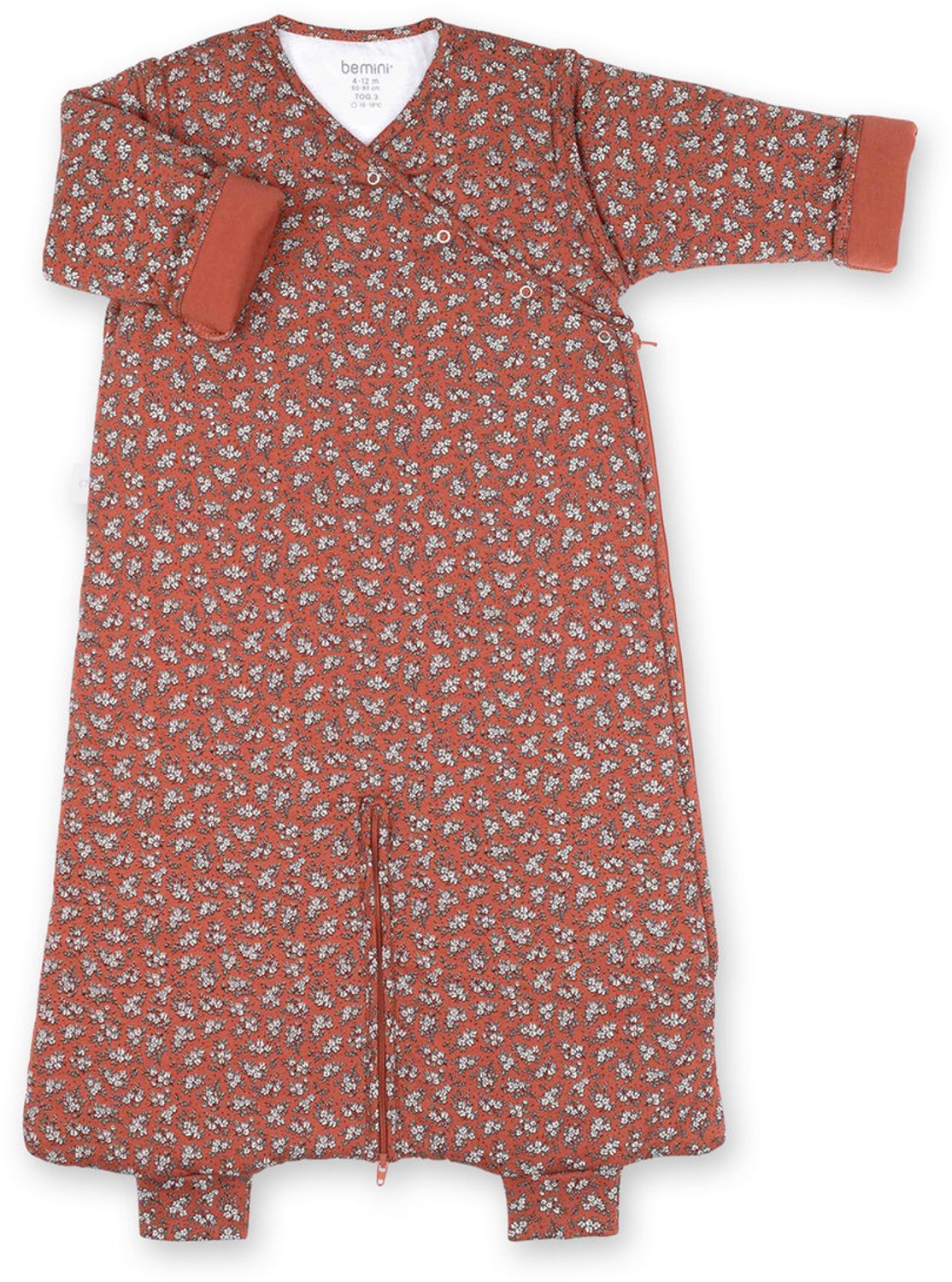 BEMINI Babyslaapzak - MAGIC BAG 4-12m - TOG 3 - Warm cocon - Heidi Karmozijn
