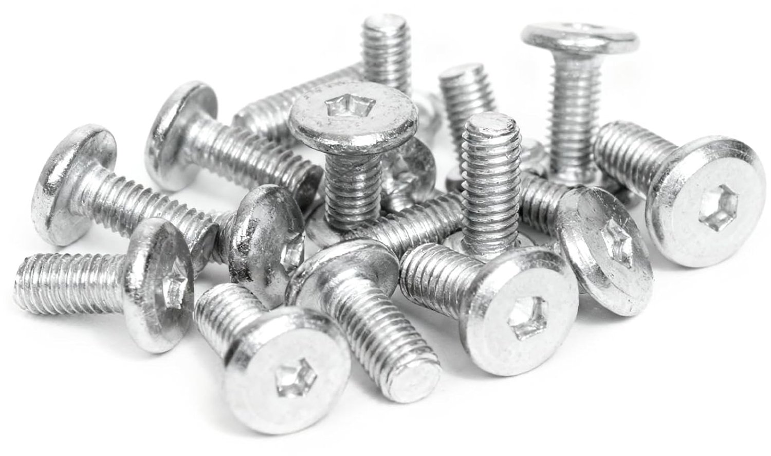 100 stuks schroeven M5 x 10 mm van roestvrij staal met inbussleutel 3 x 21 x 57 mm, platte kopschroeven, roest-, corrosie- en oxidatiebestendig