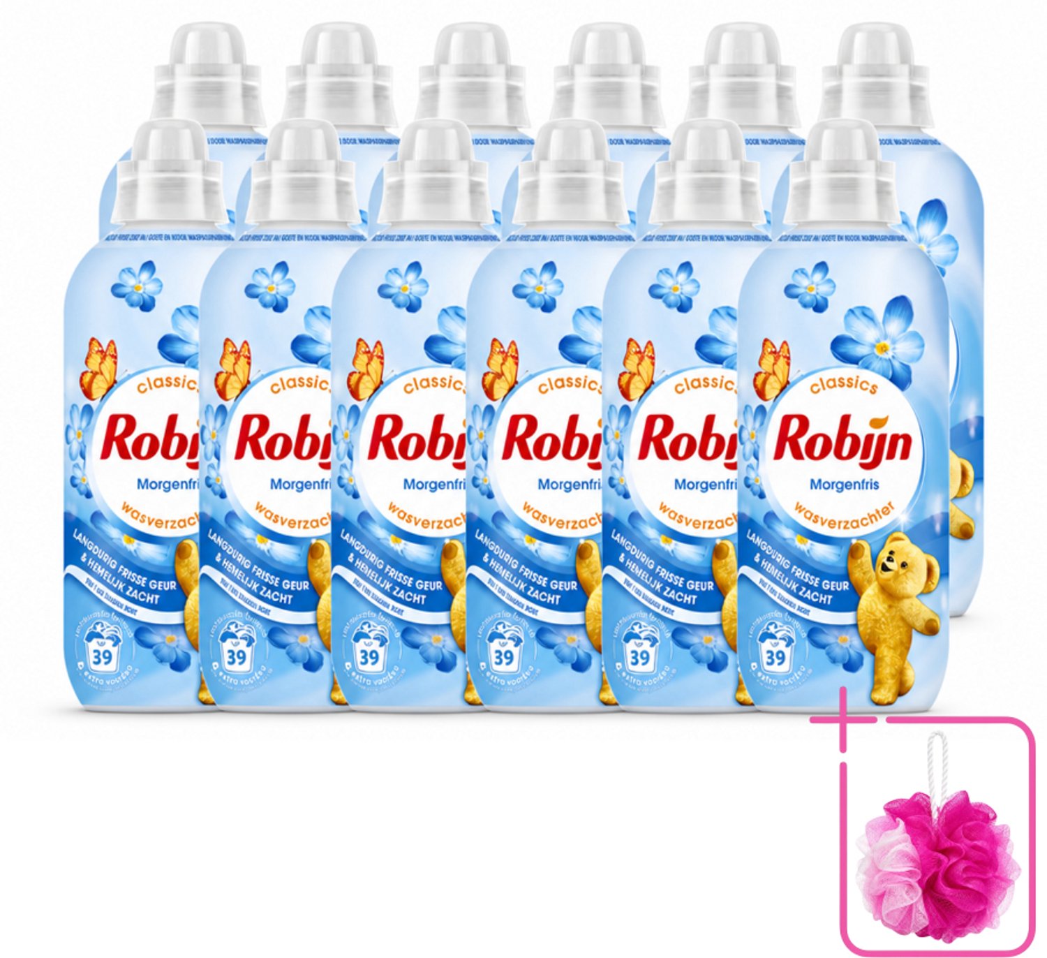 12 x Robijn – Wasverzachter – Morgenfris – 780 ml - Bulkverpakking - Wasverzachter - Douchemop - Wasgeur