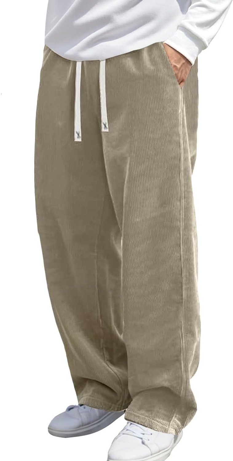 Broek voor heren van corduroy, comfortabele katoenen broek