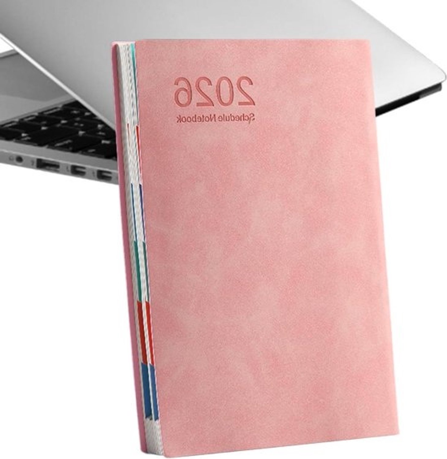Dagboek 2026 - Agenda met weekplanner - Dagelijks plannen - Overzichtelijke indeling - A5-formaat - Roze