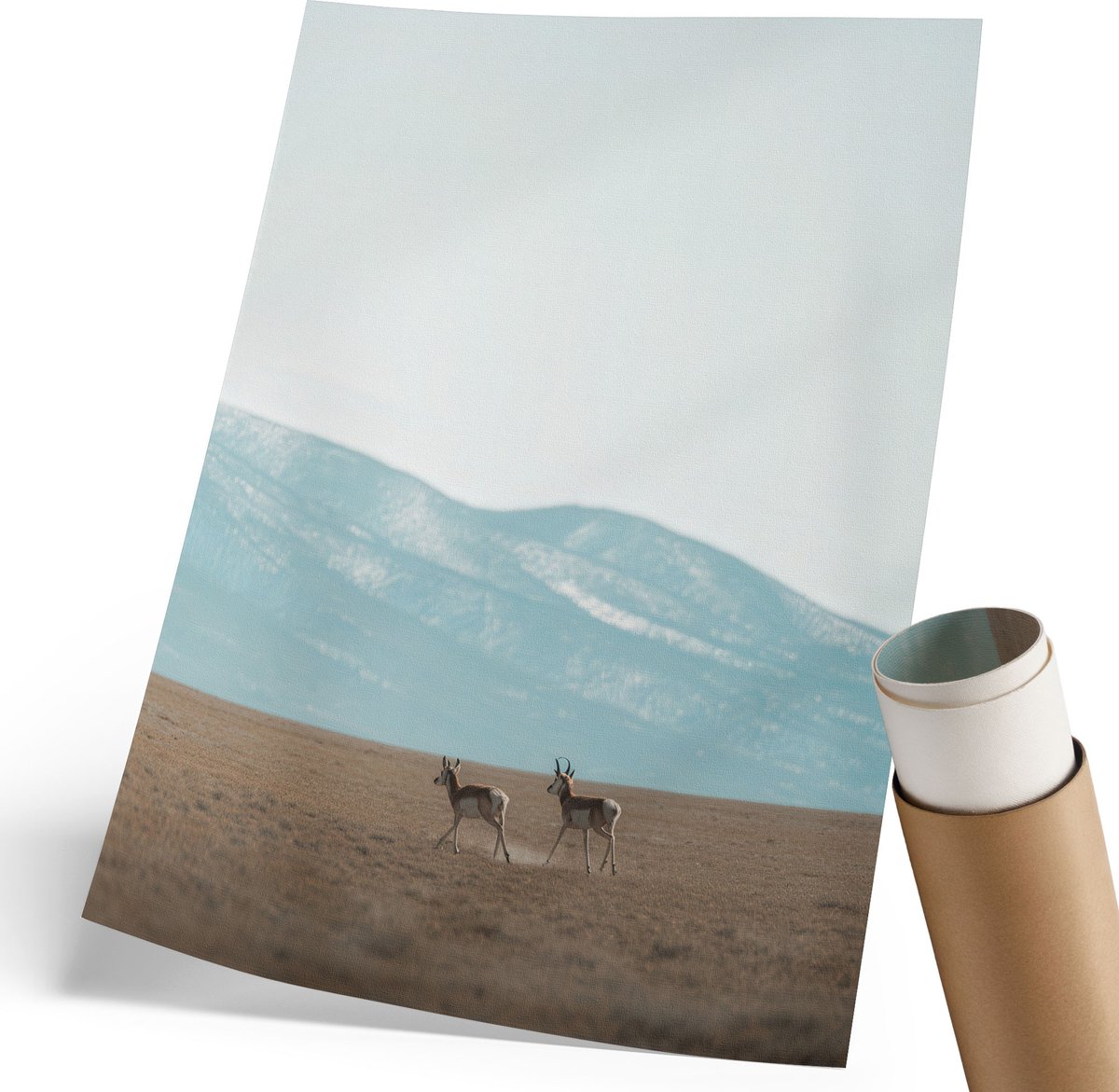 Coloray Canvas Poster Polycanvas - Ontspanning Aan Het Strand, Roze - 210 x 297 mm - Beige Patroon - Rechthoek - Decoratieve poster - Kantoor - Minimalist