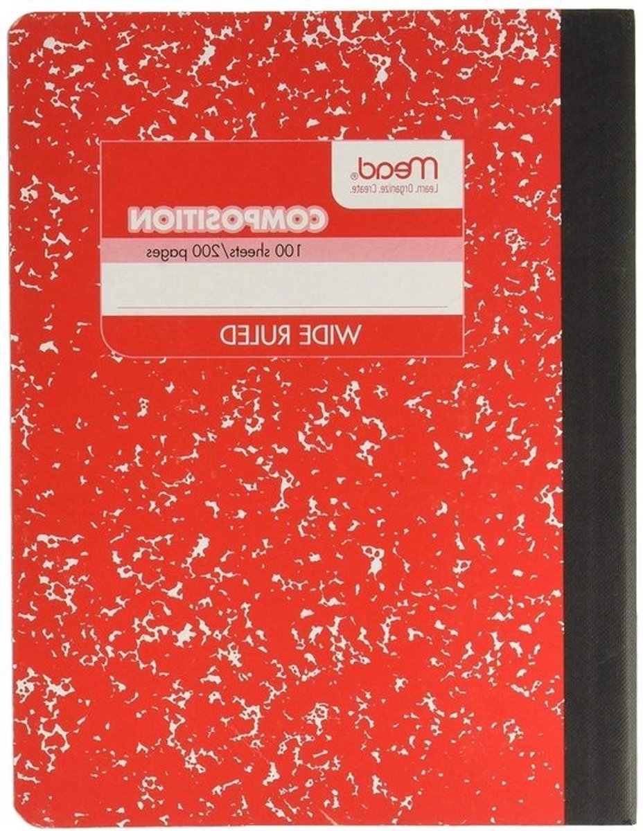 Gelijnd Notitieboek - Schrijfblok Wit - Notities Maken - Duurzame Genaaide Binding - 24.77 cm - Willekeurig