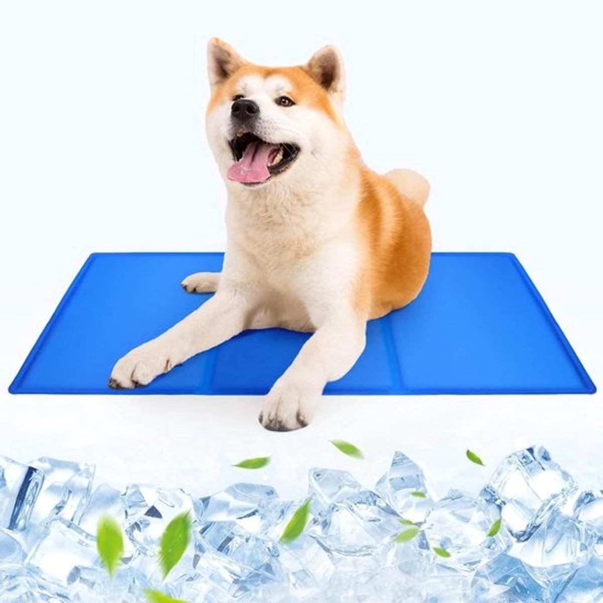 Koelmat Hond - Zelfkoelende Gelmat - Hond Koel Houden - Drukgeactiveerde Gel - 90 x 50 cm - Blauw