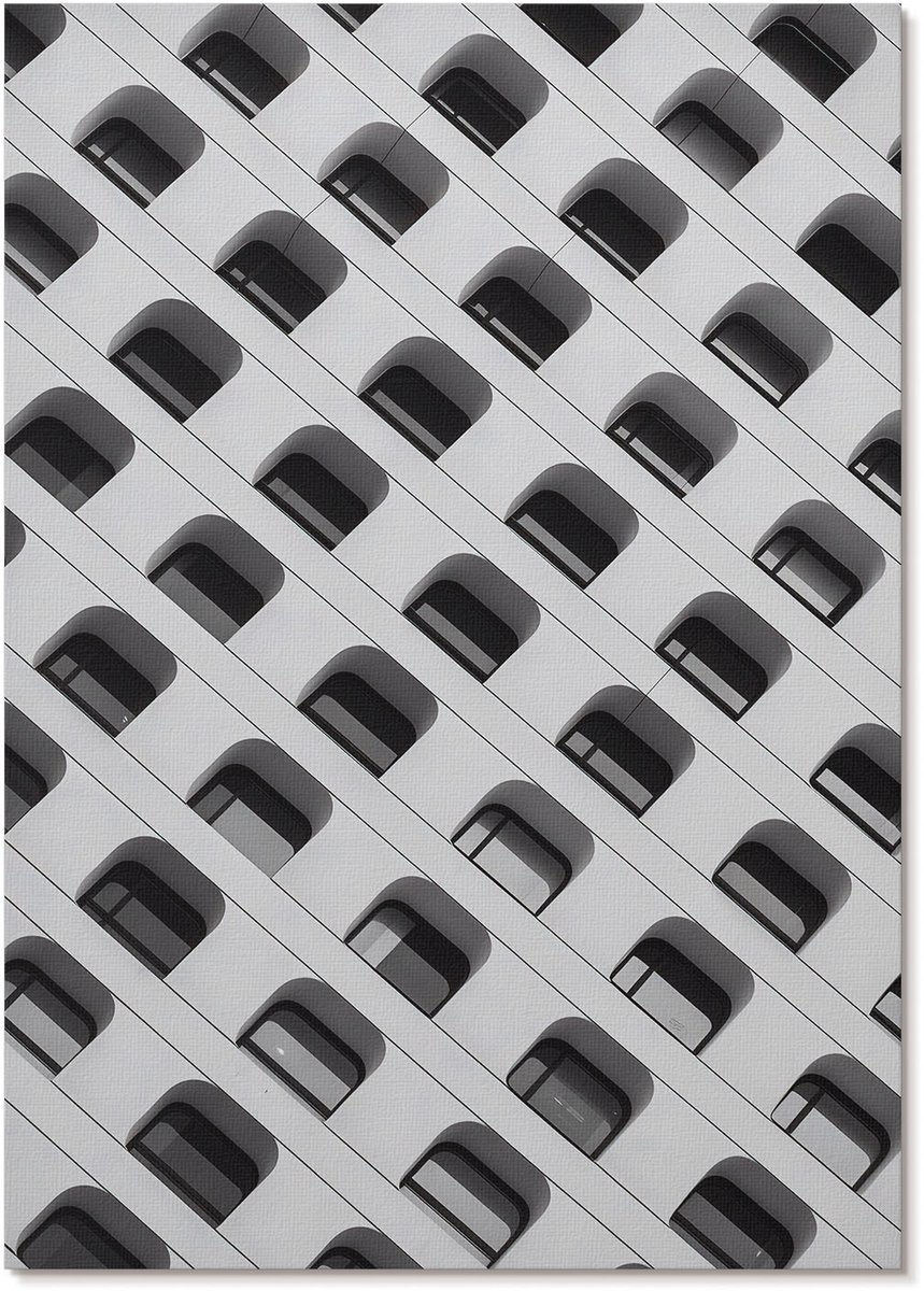 Tulup Polycanvas Poster - Interessante Architectuur, Fotografie - A4 - Wit Wandposter - Rechthoek - Muurdecoratie - Woonkamer, Slaapkamer, Kantoor - Modern