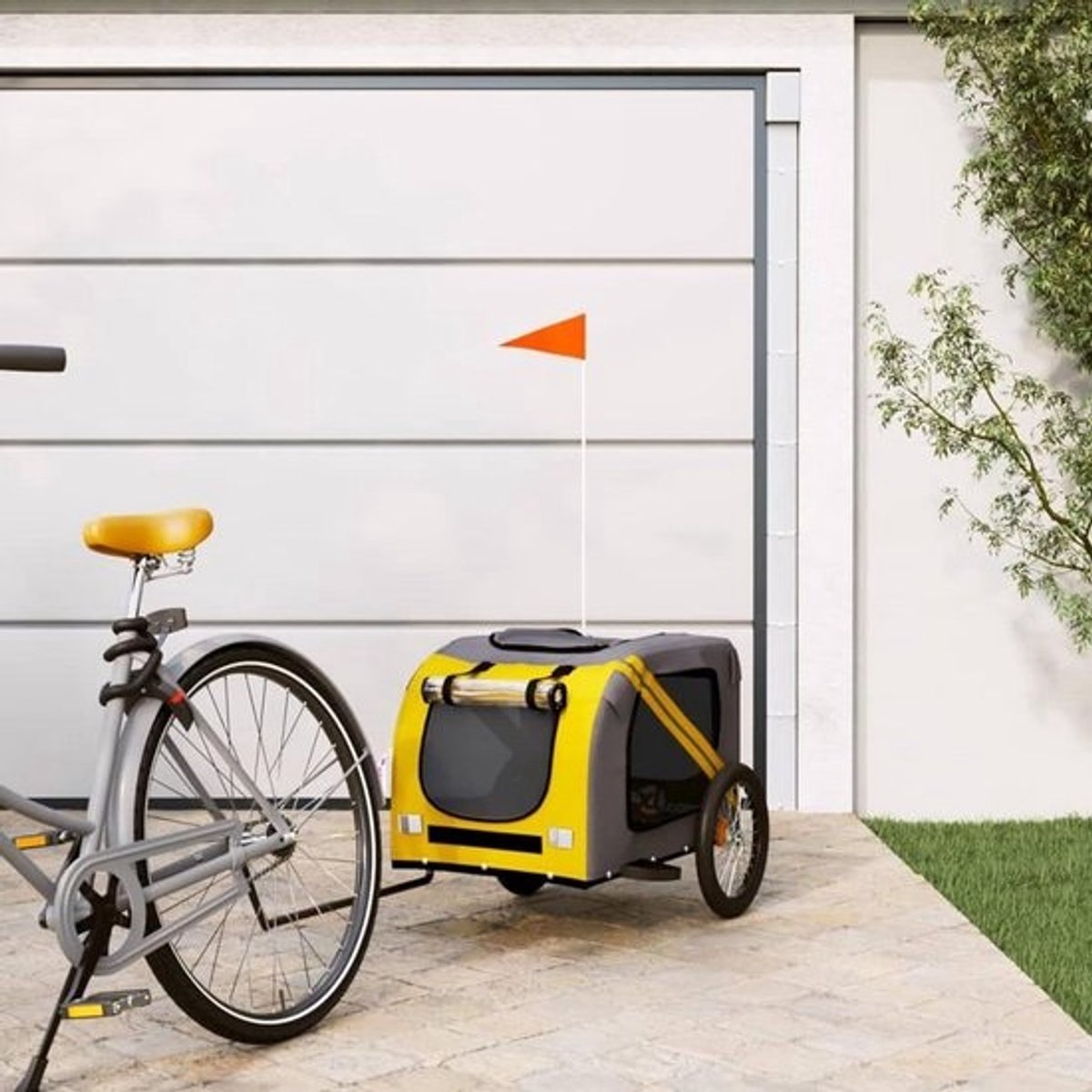 Fietskar Hond - Hondenkar Aanhanger - Veilig Vervoeren - Waterdicht Oxford Materiaal - 865 x 595 x 11 cm