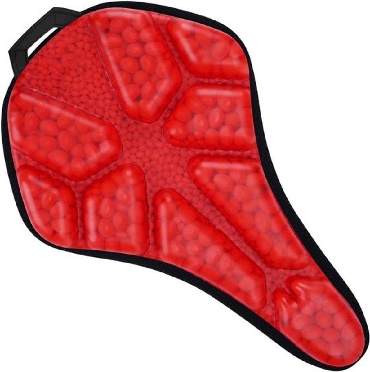 Fietszadel - Fietszitje Gewatteerd - Comfortabel Fietsen - Schokabsorberend Kussen - 28.5x18.5cm - Rood
