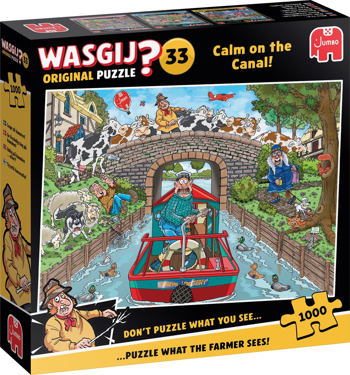 Wasgij Original 33 - Calm on the Canal! - puzzel van 1000 stukjes