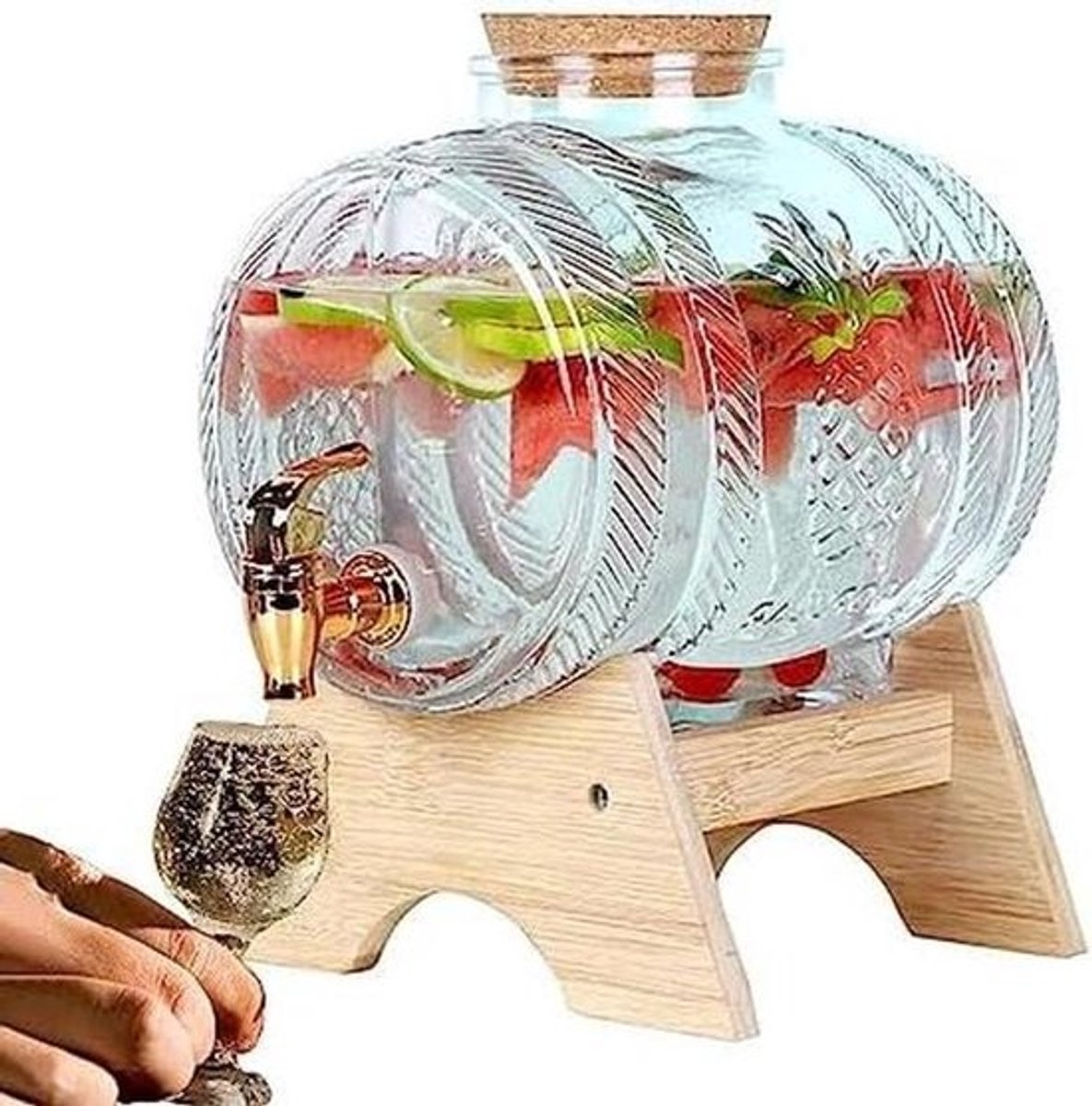 Glazen Drankdispenser - Waterkan met Kraan - Dranken Serveren - Lekvrije Kraan - 3.5L - Transparant