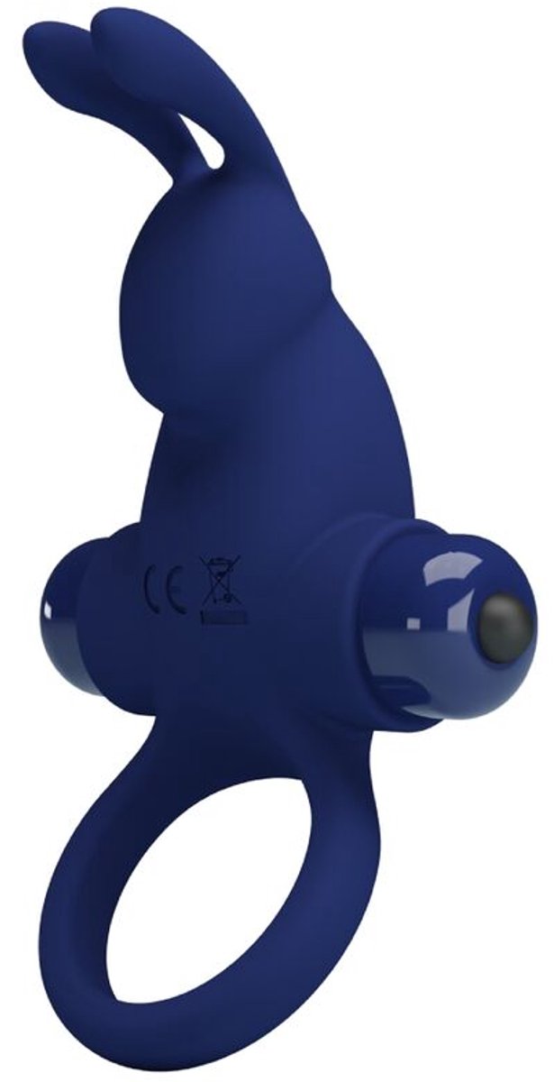 Jiro Rabbit Vibrerende Cock Ring Blauw
