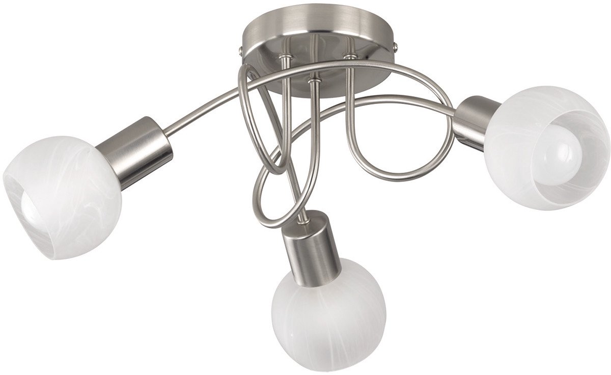 LED Plafondspots - Trion Antiniba - E14 Fitting - 3-lichts - Rond - Mat Nikkel - Aluminium