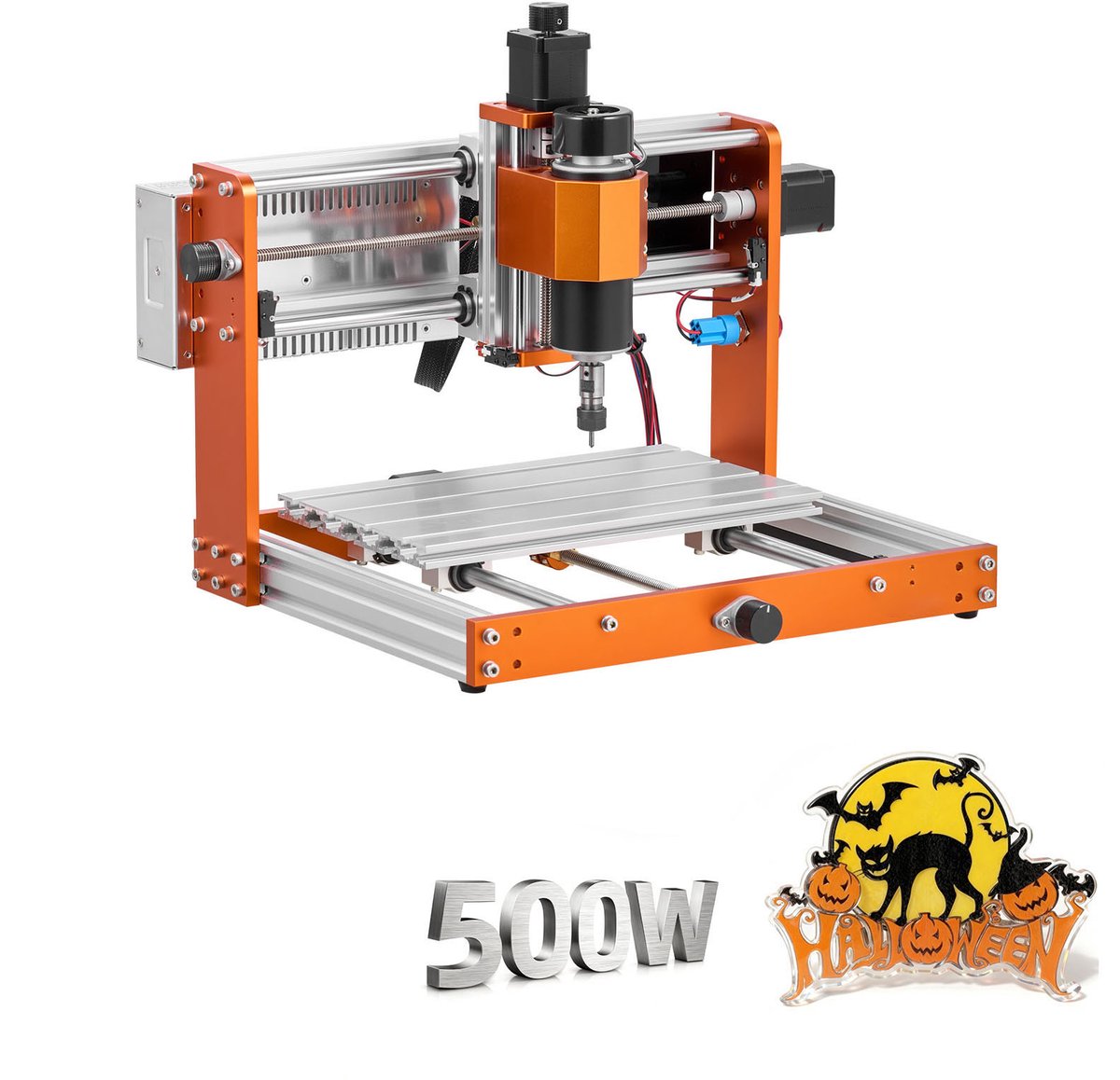 CNC-Freesmachine met 500W Spindel, 3-Assige Graveermachine, Werkgebied van 300x180x80 mm, Offline Bediening, Eindschakelaars en Noodstop, Geschikt voor Graveren en Snijden van Hout, Acryl en Kunststof