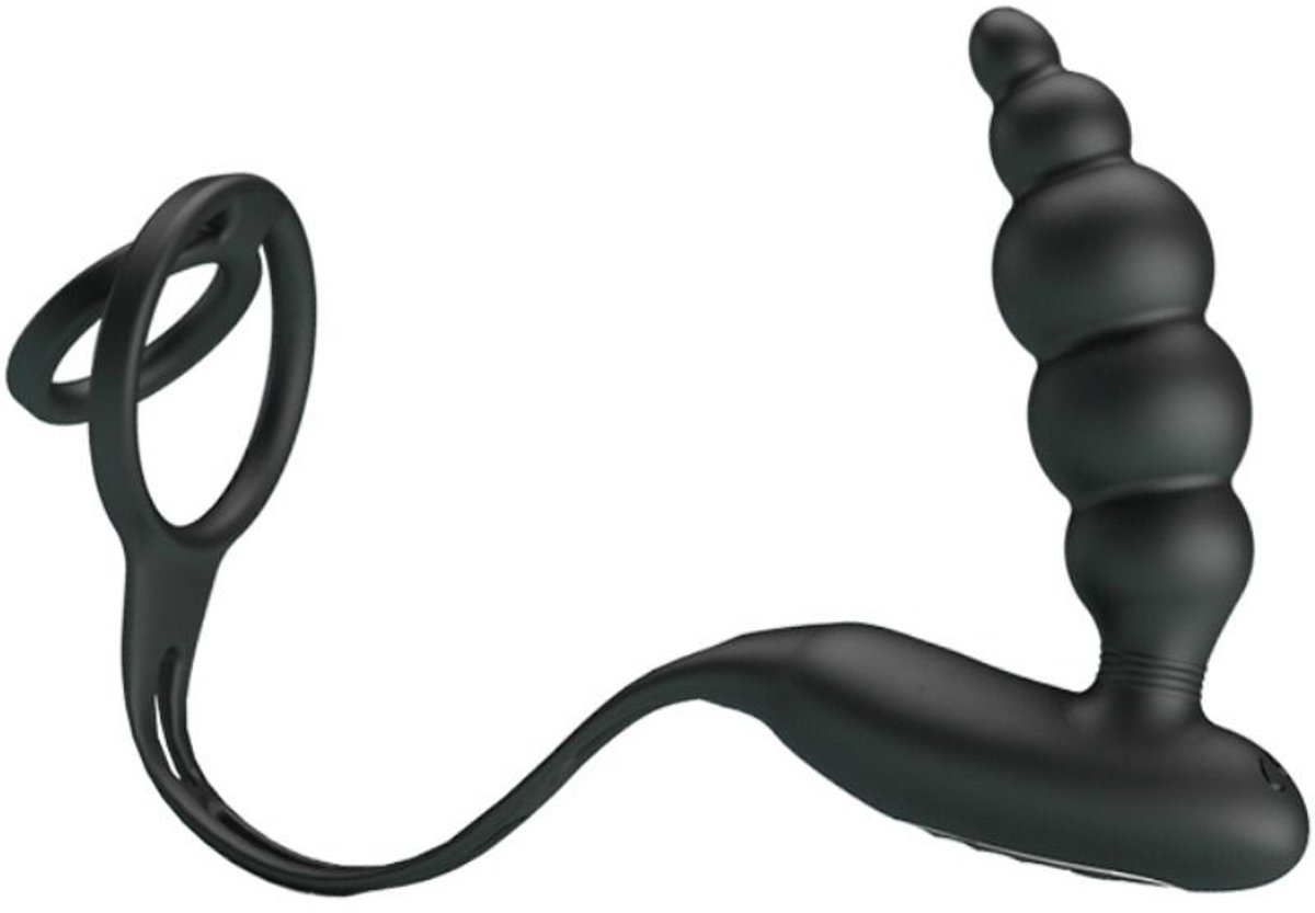 Cock Ring met Vibrerende Prostaat Plug