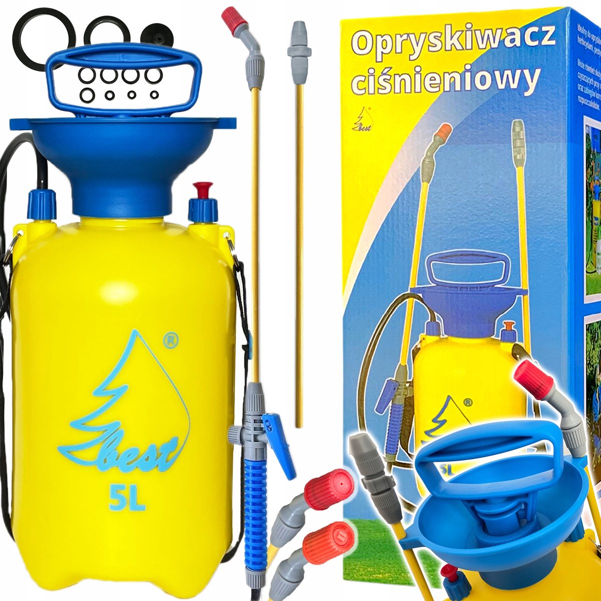 Drukspuit 5L Best met Modulaire Lans - Verstelbaar tot 4M