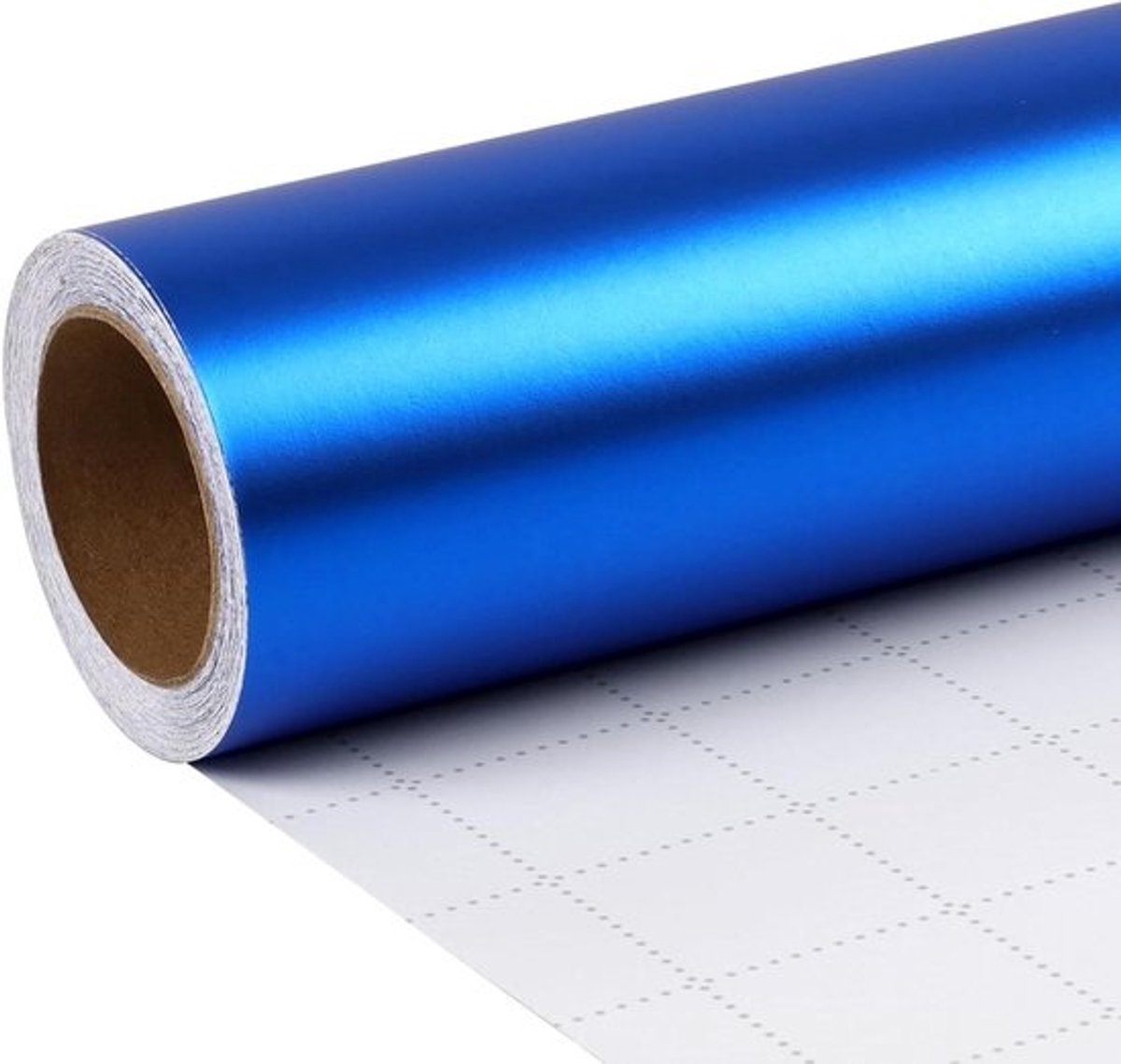 Cadeaupapier - Verpakkingpapier Rol - Cadeaus Inpakken - Gridlines Design - 43 x 5 x 5 cm - Zwart