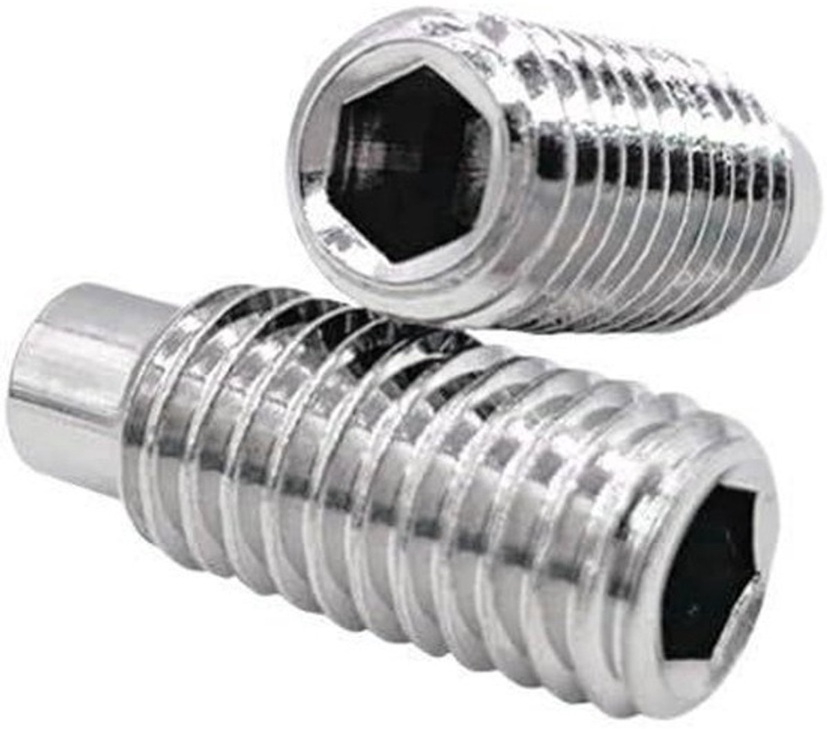 Stelschroeven - Machinebouten Grubschroeven - Bevestigen van onderdelen - Roestvrij staal A2-70 - M4x16mm - Zilverkleurig