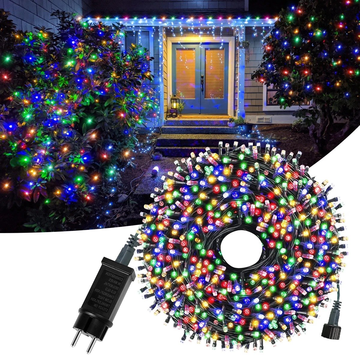 DailyDamaar lichtsnoer - Kerstverlichting - Lichtslinger - LED-verlichting - 10 meter - 100 LED's - Gekleurd - Party lights