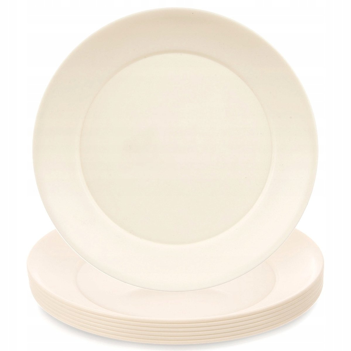 6x Platte Plastic Beker - Duurzaam & Herbruikbaar voor Kamperen & Picknicks