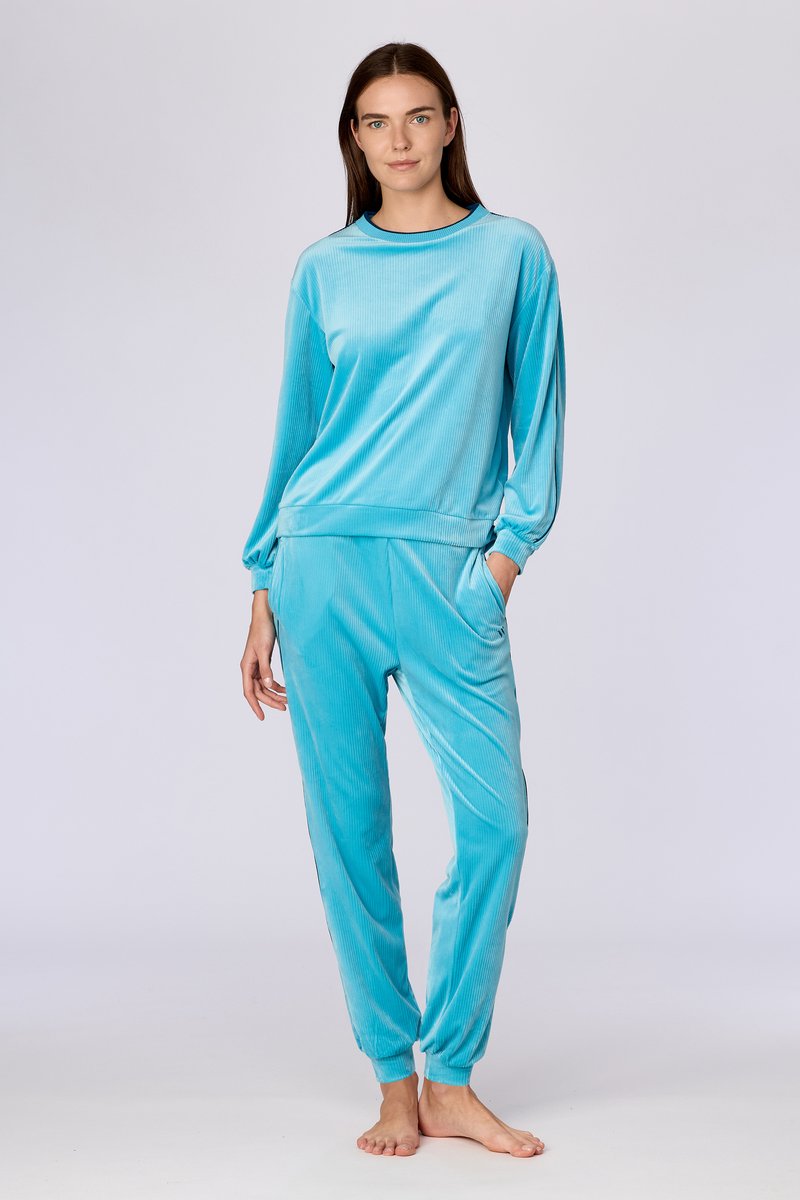 Woody Dames huispak blauw - maat S