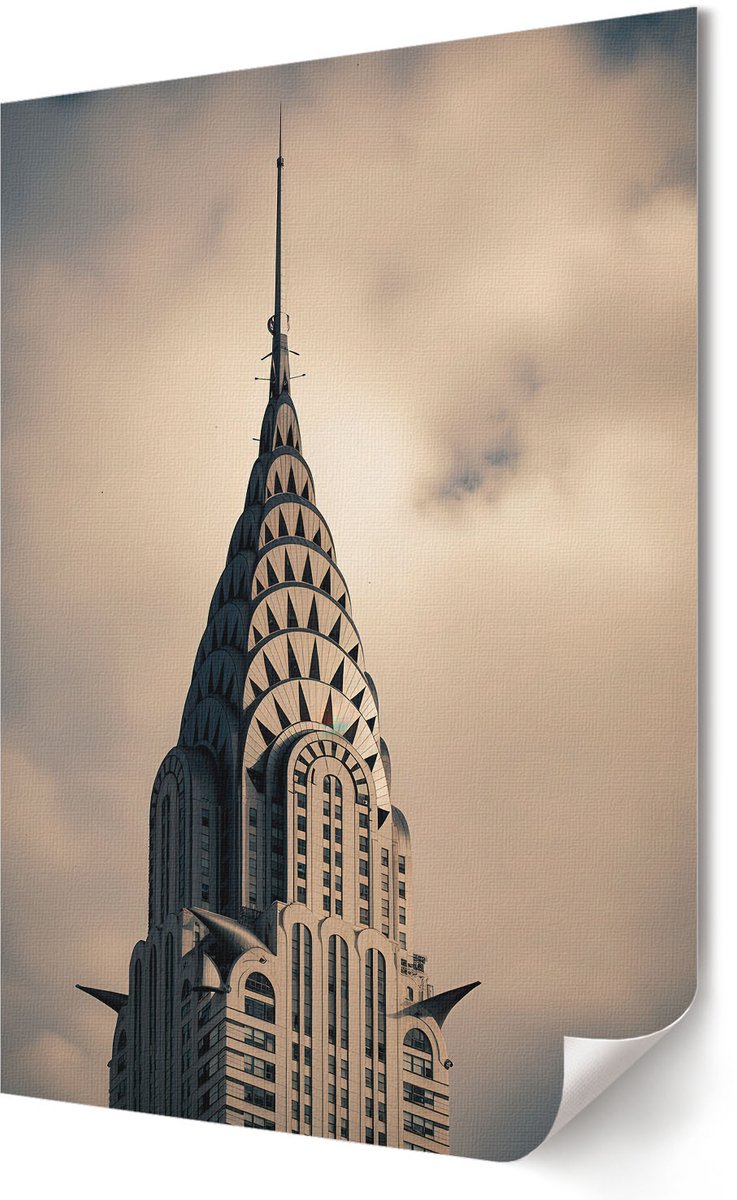 Coloray Canvas Poster Polycanvas - De Architectuur Van Het Gebouw, Fotografie - 594 x 840 - Grijs Patroon - Rechthoek - Decoratieve poster - Kantoor - Industrieel