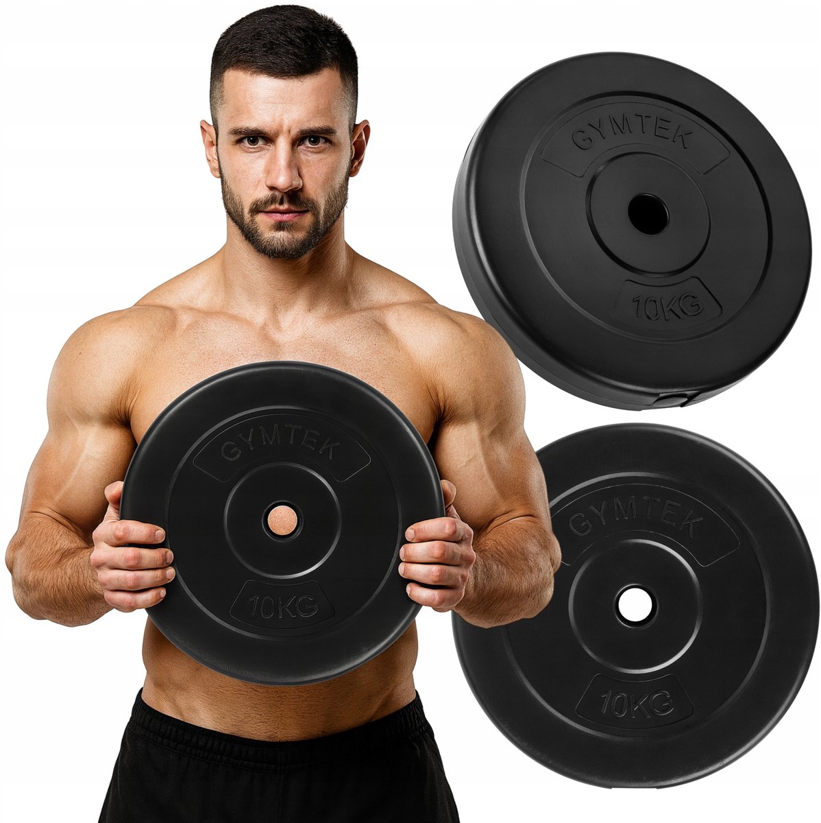 Merkloos Composiet Gewicht 10kg - 31mm Gat - Krachttraining Fitness