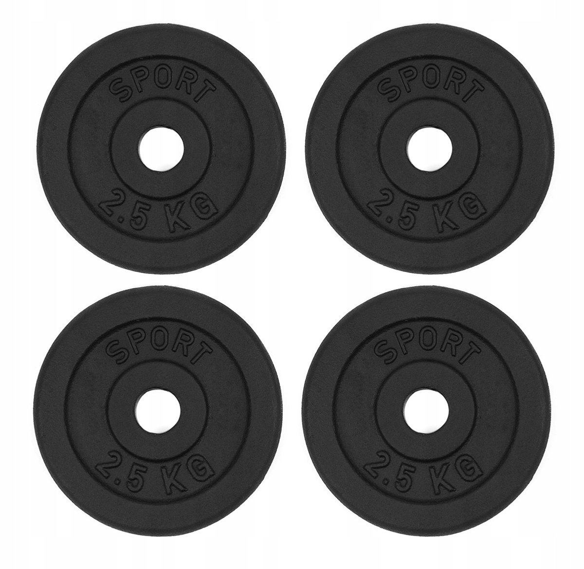 Merkloze gietijzeren halterschijven 4x2,5kg - 28mm opening