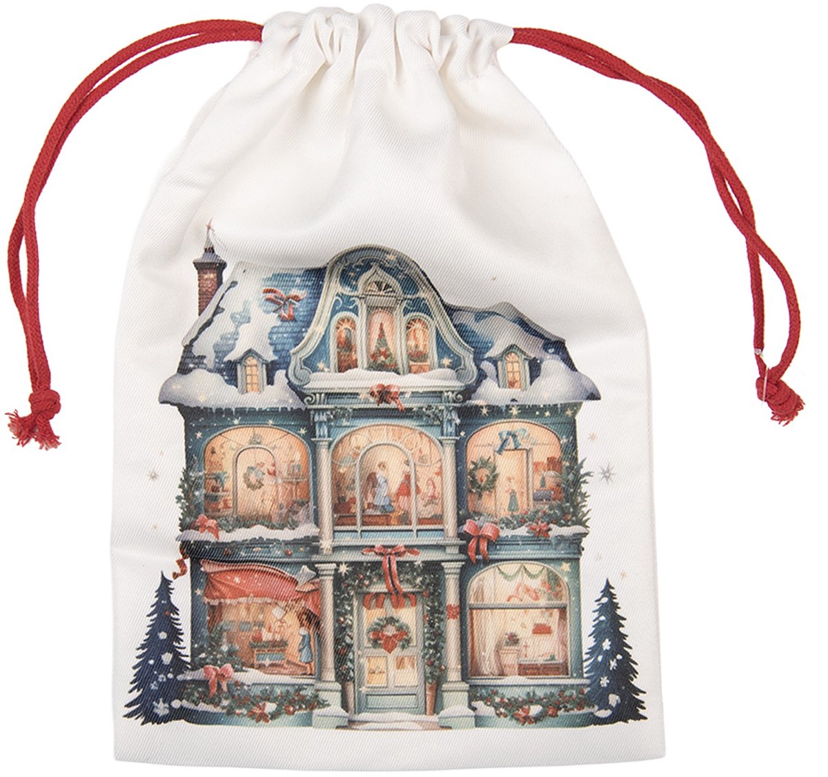 Clayre & Eef Kerstsokken Wit Synthetisch