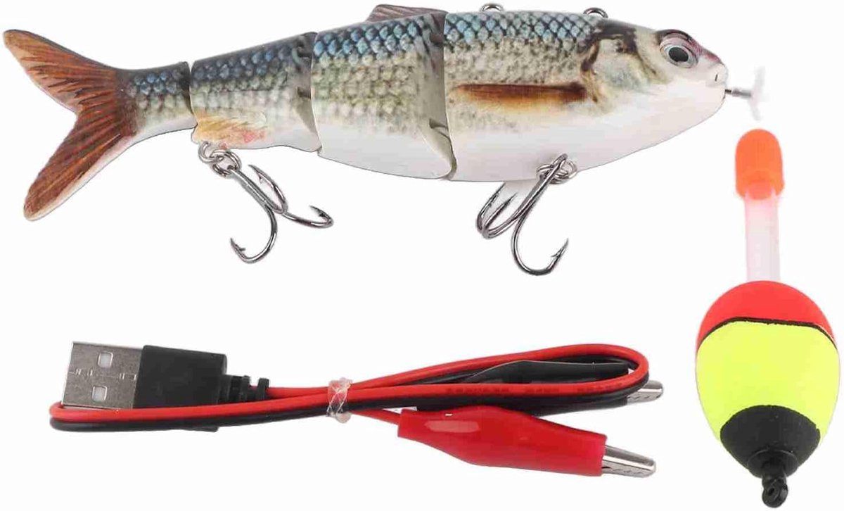 Kunstaas Collitt Robotic Swimming Lure - Oplaadbaar Elektrisch Visaas met Groen LED-licht - Meervoudig Aas voor Zoetwatervissen