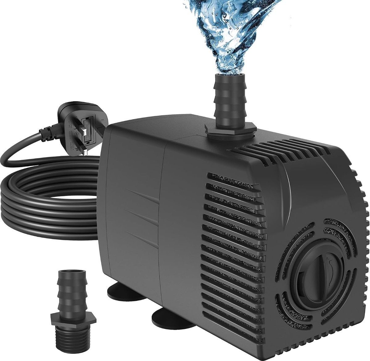 Waterpomp, dompelpomp, 50 W, 3000 l/u, vijverpomp, bescherming tegen oververhitting, ultrastil, aquariumpomp, fonteinpomp met 5 m kabel voor fonteinen, hydrocultuursystemen