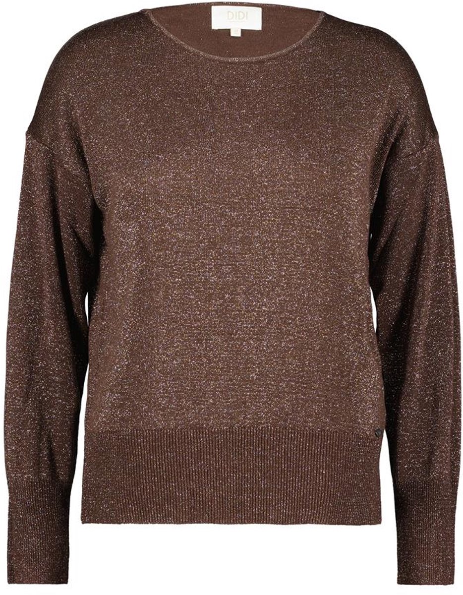 DIDI Dames Pullover Cielo shimmer Chocolate brown maat 38/40